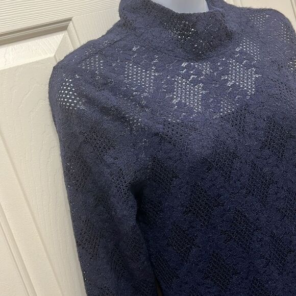 VENUS Blue Long Sleeve Sheath Maxi Dress And Slip Sz Small 2 Pieces Floral Lace - Picture 4 of 17